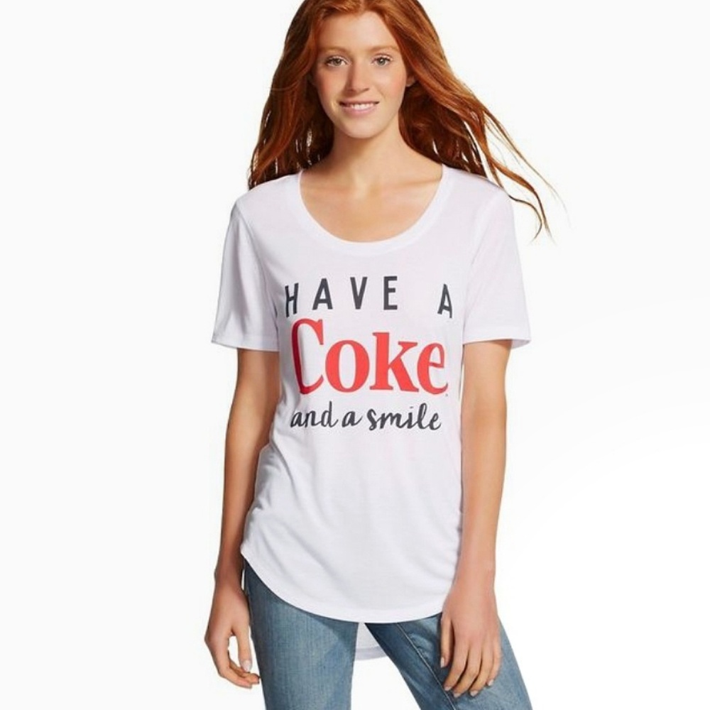 Have a Coke...Smile" Women's White Tee